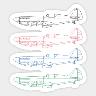 Spitfire fighter Sticker